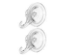 VALICLUD Ganchos Adhesivos Ventosa Grandes Transparentes Reutilizables 2 Unidades para Baño Ducha Cocina y Paredes Lisas sin Marcas y Fáciles de Quitar