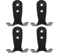 VALICLUD Ganchos de Pared para Piscina 4 Piezas Gancho de Acero Inoxidable 2.0 Mm Doble Negro para Almacenamiento en Exteriores y Accesorios de Piscina