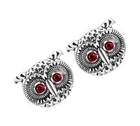 VALICLUD Gemelos De Búho Para Hombres Diseño Animal, Accesorio Para Camisas De Negocios, Plateado, 2 Piezas, Elegidos Para Reuniones De Oficina y Eventos Formales