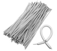 VALICLUD Globos Metálicos de Látex para Modelar 100 Unidades Globos Largos Plateados de 18 Gramos Decorativos para Fiestas de Cumpleaños Bodas y Celebraciones