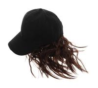 VALICLUD Gorra de Peluca Mujer de Pelo Corto y Rizado Estilo Bobo Gorra de Béisbol Pelo Sintético para Uso Diario Viajes y Ocasiones Especiales