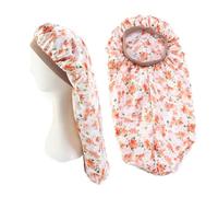 VALICLUD Gorro De Dormir Largo Para Mujer 1 Unidad Tamaño Largo Color Naranja Protector Del Cabello Estampado Floral Para Uso Nocturno y Cuidado Del Peinado