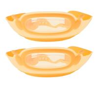 VALICLUD Gorro de Ducha para Ajustable 2 Piezas, de Champú Protección Ocular y Auditiva para Baño sin Lágrimas, Color Naranja, Visera Cómoda y Reutilizable para Bebés y Pequeños