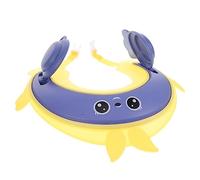 VALICLUD Gorro De Ducha Para Niños Pequeños Ajustable, Protector De Orejas y Ojos, Silicona Ligera, Tamaño Flexible, Para Ñiño De 0-18 Años, Baño Seguro y Cómodo, Color Amarillo Limón