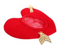 VALICLUD Gorro en Forma de Corazón de Peluche para San Valentín, Tocado Único de Amor para Disfraz de Ángel, Accesorio para Fiestas y Fotos de Parejas, 1 Pieza