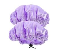 VALICLUD Gorros de Ducha Reutilizables 2 Pcs para Mujer Gorro de Ducha de Satén Ajustable Elástico y Cómodo Protector de Cabello para Duchar Cocinar y Spa para Adultos y Niños