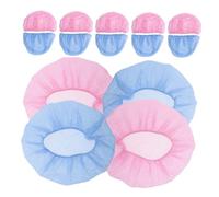 VALICLUD Gorros para Dormir y Chef De Malla para Mujer, 12 Piezas, Redes para Cabello, Colores Azul Claro y Rosa, Protección Anti-caída, Uso En Cocina y Trabajo