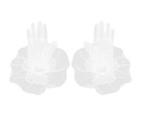 VALICLUD Guantes de Novia de Malla en Color Marfil Muñeca para Boda | Tul, Nailon y Plástico, Estilo Vintage Elegante, para Fotos Nupciales y Cena
