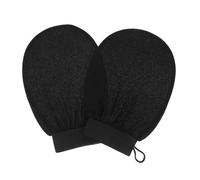 VALICLUD Guantes Exfoliantes Corporales de Rayón Guantes de Baño Exfoliantes Negros Limpiadores para Ducha Piel de Lufa para Hombres y Mujeres