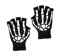 VALICLUD Guantes Halloween Esqueleto Fluorescentes Térmicos Dedos Accesorios para Disfraz y Fiesta Unisex