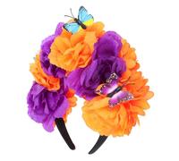 VALICLUD Guirnalda de Rosas Mexicanas Diadema Flores Pelo Tocado Floral para Disfraz de Fiesta Mujeres y Niñas