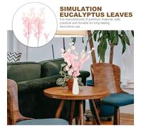 VALICLUD Hojas Artificiales de Eucalipto 2 Piezas Color Rosa Otoño Ramas Decorativas para Hogar y Bodas Planta Falsa Duradera para Decoración Interior y Fiestas