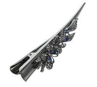 VALICLUD Horquilla Clip de Cuerno de Metal Pinzas Cabello Brillantes Gemas de Imitación Pasadores Cabello de Cocodrilo para Mujeres Decorativas para Uso Diario y Fiestas