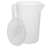 VALICLUD Jarra Medidora de Plástico 2000 Ml Tapa Deslizante, Vaso Medidor Grande de Doble Escala para Líquidos y Aceite, Recipiente Resistente para Cocina y Laboratorio Reutilizable