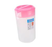 VALICLUD Jarra Medidora de Plástico Resistente Frío y Calor con Tapa para Bebidas Jugos y Agua Recipiente Grande para Fiestas y Uso Familiar