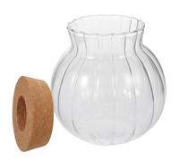 VALICLUD Jarrón Hidropónico de Interior Pequeño de Vidrio Transparente con Base de Corcho para Propagación de Plantas, Terrario Decorativo de Escritorio para Esquejes y Jardín Hidropónico