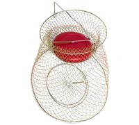 VALICLUD Jaula de Pesca de Hierro Dorado Estable Que Previene la Fuga de Peces para Pesca Silvestre y Deportiva, Cesta Protectora Portátil para Captura Segura
