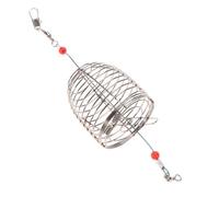 VALICLUD Jaula Trampa Roja para Pesca 5 Piezas de Acero Inoxidable Resistente Liberación Fácil de Cebo, Adecuado para Pesca de Cangrejos y Peces Pequeños