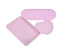 VALICLUD Juego De 3 Bandejas Para Guardar Herramientas De Manicura Bandejas Pequeñas Bandejas De Actividades Bandeja De Metal Para Pintura Bandeja De Acero Inoxidable Bandeja