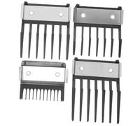 VALICLUD Juego De 4 Peines Eléctricos De Límite De Corte Con Empuje De Cabello Para Peines Guías Recortadoras Suministros De Peluquería Accesorios De Peine Guía Abs Negro