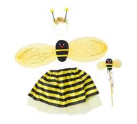 VALICLUD Juego De 4 Piezas Little Bee Four-piece Set Tutú Varita Mágica Para Honeybee Guardián Disfraz De Cosplay Para Elegante Ala Vestido De Lujo Color Aleatorio