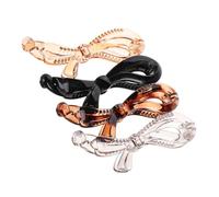 VALICLUD Juego De 4 Pinzas Para El Cabello Pasadores De Moda Pinzas Tipo Banana Para Cabello Grueso Elásticas Francesas Finas Y Rizadas Para Damas Pequeñas De Color Banana