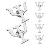 VALICLUD Juego de 6 Pines Vintage Símbolo Psi de Psicología en Aleación Plata, Broches Versátiles para Ropa, Ideales para Uso Diario y Graduación