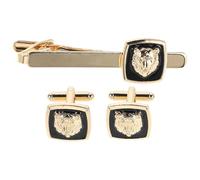 VALICLUD Juego de Pinzas para Corbata y Gemelos para Hombre Diseño Animal Aleación Duradera Set de Accesorios Formales para Trajes de Negocios y Bodas Obsequio Original para Novio Clip