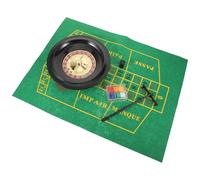 VALICLUD Juego de Ruleta de Póquer de 25 Cm Mesa y Fichas, Accesorio de Plástico y Tela para Fiesta, Reunión y Evento Social, Rueda Giratoria para Juegos en Casa