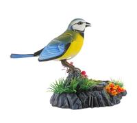 VALICLUD Juguete de Imitación de Pájaro Eléctrico Control de Voz y Sonido, Adorno de Jaula para Decoración del Hogar, Material Abs y Color Amarillo para Aves Mascota