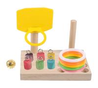VALICLUD Juguete para Loros de Plástico Resistente al Desgaste Función de Resolver Acertijos, Colores Variados para Entrenamiento Diario y Diversión de Mascotas Color Aleatorio