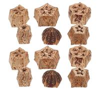 VALICLUD Juguetes Naturales para Loros y Periquitos 12 Piezas de Frutos Masticables de Madera Saludable Tamaño 2-3 CM Material Natural para Entretenimiento y Cuidado Mental Jaulas