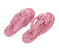 VALICLUD Juguetes para Perros Resistentes Mordeduras en Forma de Pantuflas de Cuerda de Algodón para Fortalecer Dientes, Paquete de 2 Piezas Ideales para Cachorros Color Aleatorio