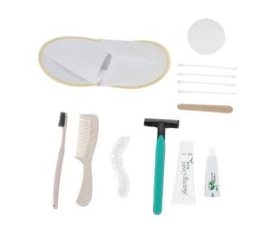VALICLUD Kit de Artículos de Aseo Desechables para y Pensiones 10 Piezas Diseño Compacto y Seguro para Huéspedes Incluye Peine y Cepillo de Dientes