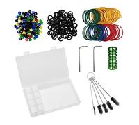 VALICLUD Kit de Herramientas para Limpieza de Agujas con Bandas Nylon Conjunto de Accesorios para Caja de Almacenamiento Verde