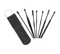 VALICLUD Kit de Limpieza de Cerumen de Acero Inoxidable, 7 Piezas, Estuche Portátil, Fácil de Limpiar, para Uso Doméstico y Cuidado del Oído