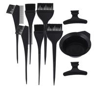 VALICLUD Kit de Tinte Cabello de 9 Piezas, Incluye 6 Pinceles, 1 Recipiente y 2 Pinzas, Herramientas para Teñir Profesional y Uso en Salón o Casa, Accesorio Imprescindible para Coloración