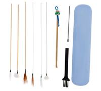 VALICLUD Kit para Eliminar la Cera del Oído Palillos de Oídos de Madera y Plumas de Ganso, Ligero Masaje Relajante, Adecuado para Uso en Casa y Viaje