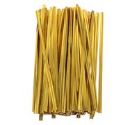 VALICLUD Lazos para Envolver Dorados 800 Piezas 12 Cm Alambre Metálico para Bolsas de Dulces y Pan Cierre Resistente Decoración Festiva Navideña para Fiestas Regalos