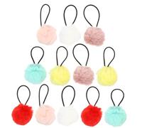 VALICLUD Lazos Pelo Pompones 12 Piezas Multicolor Elásticos Suaves Para Niñas y Mujeres Accesorios De Cabello Cómodos Uso Diario Fiesta Oficina
