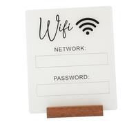 VALICLUD Letrero Acrílico para Contraseña Wifi Moderno y Resistente Soporte para Escritorio Multifuncional para Hogares Oficinas Bares y Restaurantes