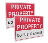 VALICLUD Letrero Autoadhesivo de Propiedad Privada 20X30 CM Señal de Advertencia Prohibido el Paso para Exteriores 2 Unidades Resistentes Intemperie para Control de Acceso No Autorizado