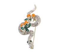 VALICLUD Lindo Broche De Serpiente Con Diamantes De Imitación Accesorio De Moda Joyería De Aleación De Zinc Decoración De Año Nuevo Chino Para Mujeres