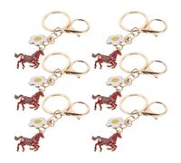 VALICLUD Llavero Colgante de Caballo Metálico 6 Piezas, Recuerdo para Fiesta y Decoración de Cumpleaños, Accesorio para Bolso y Monedero, Amuleto Feng Shui Año del Caballo 2026,