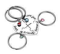 VALICLUD Llaveros de La Novedad Llavero para 4 Mejores Amigos para Siempre Y para Siempre Llaveros a Juego para Amigos