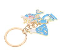 VALICLUD Llavero de Laboratorio con Microscopio y Doble Hélice de Adn, Llavero de Biología Celular en Metal Resistente para Profesores y Estudiantes de Ciencias, Accesorio Científico