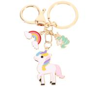 VALICLUD Llavero de unicornio con dije de unicornio para bolso de mano, llavero de unicornio, llavero de arcoíris, llavero de niña, llavero de dibujos animados, mochila, llavero de aleación, color