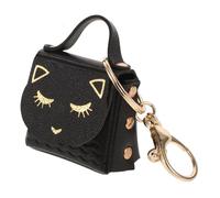 VALICLUD Llavero Monedero Gato Pequeño Negro Multifuncional Mini Cartera Colgante para Llaves y Monedas Regalo Niñas Niño Niña