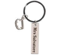 VALICLUD Llavero Pequeño de Acero Inoxidable Colgante en Forma de Diente de Vampiro, Decoración para Halloween, Accesorio Ligero y Portátil Adecuado para Fiesta y Uso Diario