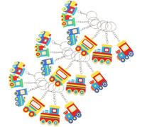 VALICLUD Llaveros de Coche de Dibujos Animados Pvc Suave, 24 Piezas (6 Diseños X 4 Unidades), Accesorios Colgantes para Niños, Regalos de Fiesta y Rellenos para Calcetines Navideños